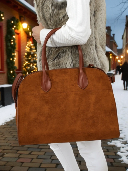 Жіноча сумка-шопер еко замшева Dorelle