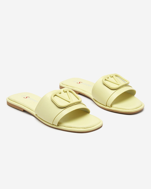 Зелені жіночі тапочки Cartec з екошкіри - Взуття