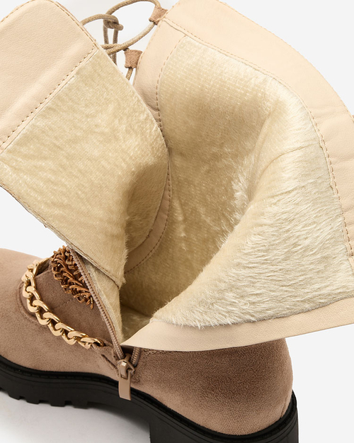 Жіночі черевики Royalfashion світло-коричневого кольору Goserre