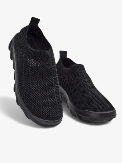 Dámské tenisky Andromeda Nero – černé, lehké textilní boty na ploché podrážce