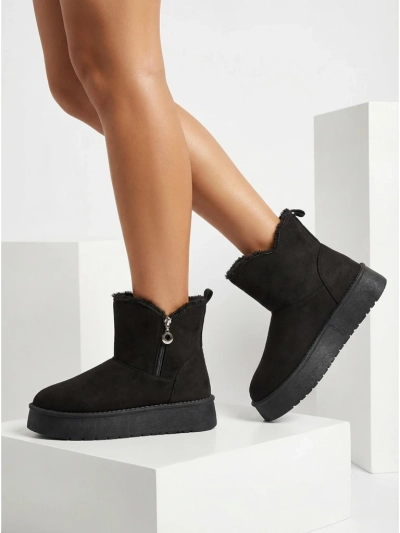 Dámské kotníkové boty Aurora Černé Z Ekologické Kůže na Zimu