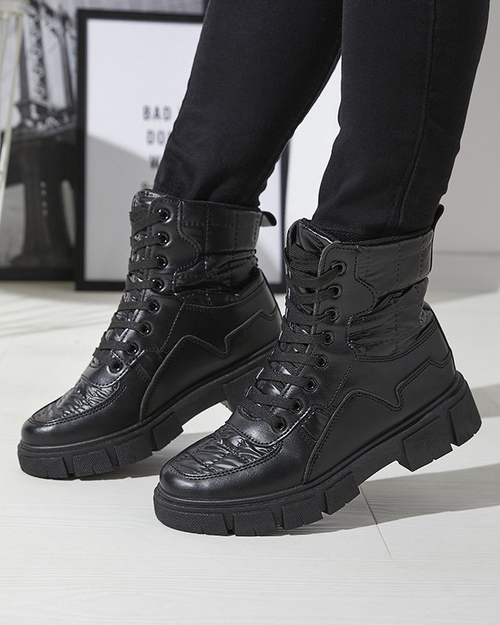 OUTLET Чорні жіночі неутеплені черевики Qertera- Footwear