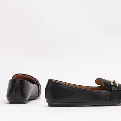 Чорні жіночі лофери з тисненням Gilis