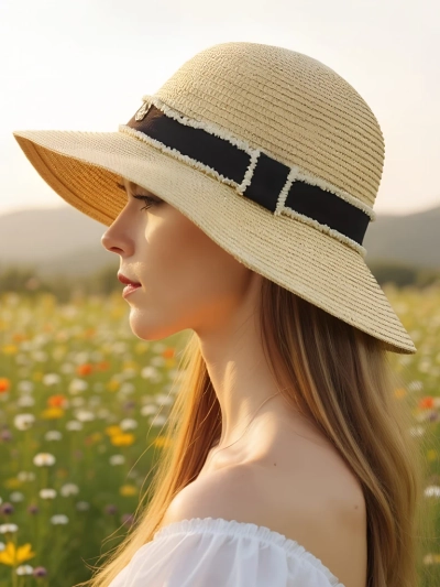 Royalfashion Dámský slaměný klobouk Sunny Meadow