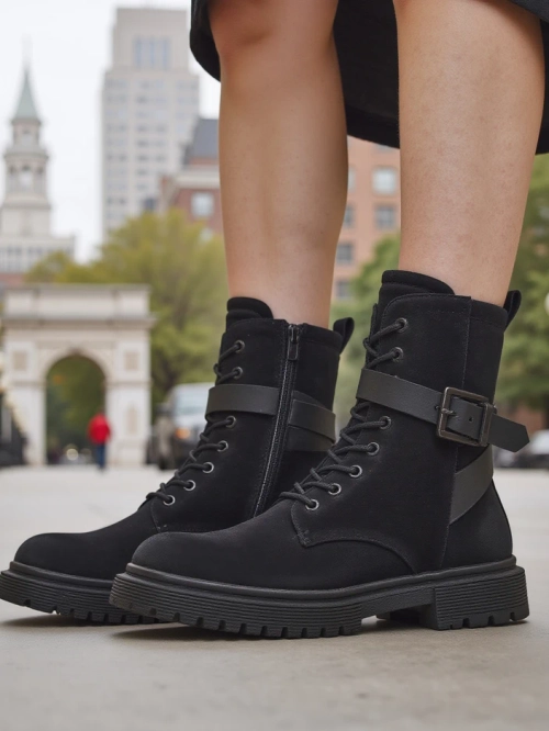 Жіночі робочі чоботи в стилі манкетт Miros