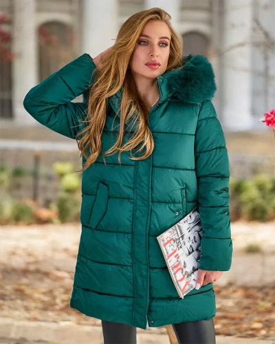 Жіноча стьобана зимова куртка Royalfashion