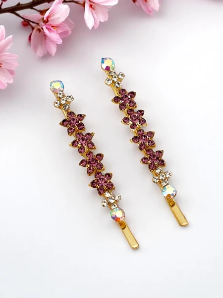 Royalfashion Sponka do vlasů s květinami z kamínků Sparkle Blossom