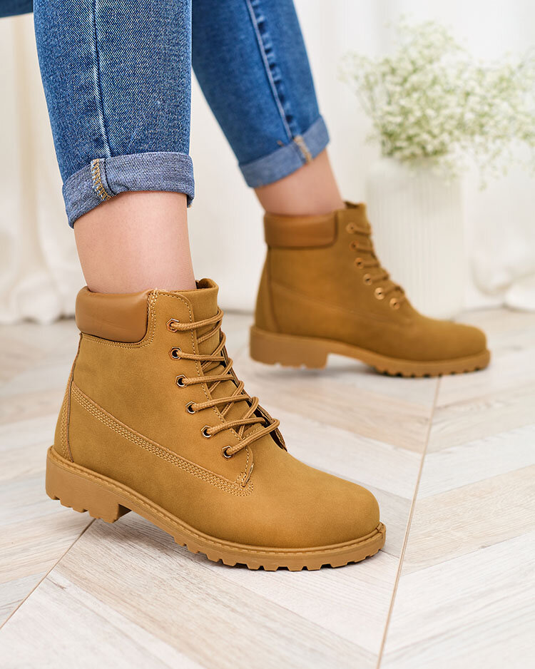 Royalfashion Hnědé dámské trapéry Karveliea