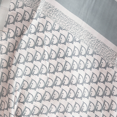 Рожевий жіночий шарф з принтом - Аксесуари