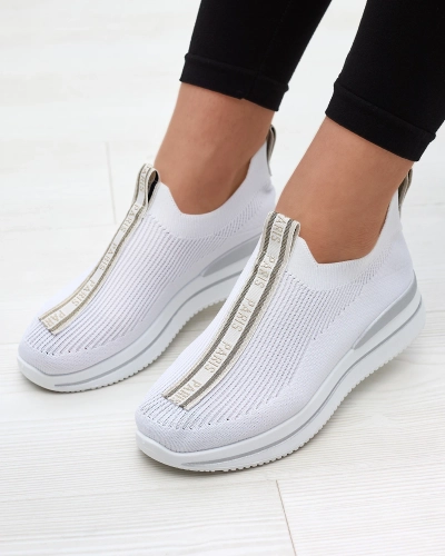 Dámská nazouvací sportovní obuv s bílými nápisy Cerppa- Footwear