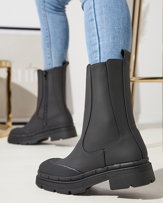 Dámské zateplené černé vysoké boty Jori - Obuv