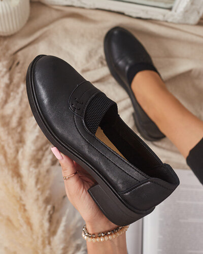 Černé dámské mokasíny Nasannae - Obuv