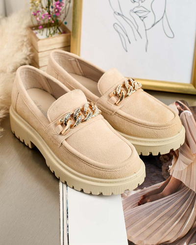 Royalfashion Dámské mokasíny z ekokůže s ornamentem Lehels