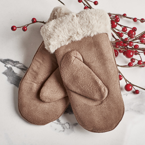 Коричневі дитячі рукавички