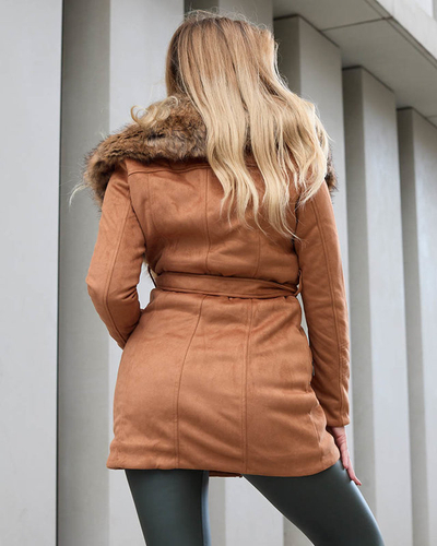 Dámská kožešinová bunda Camel - Oblečení