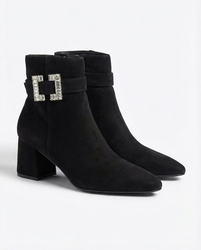 Royalfashion Чорні жіночі черевики на низькій шпильці Masemart