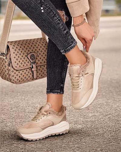 Royalfashion Dámské zateplené tenisky Ruffi