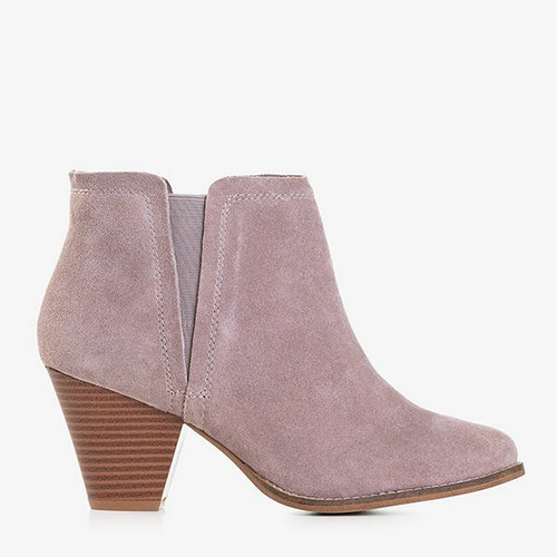 Сірі жіночі ботильйони на підборах Pererra