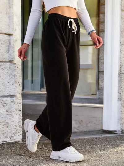 Royalfashion Dámské široké žebrované kalhoty