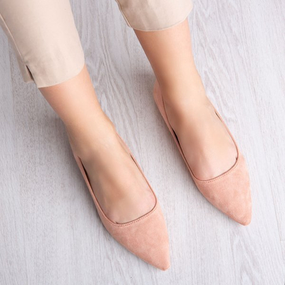 Рожеві балетки з завуженим носком Revissela - Взуття