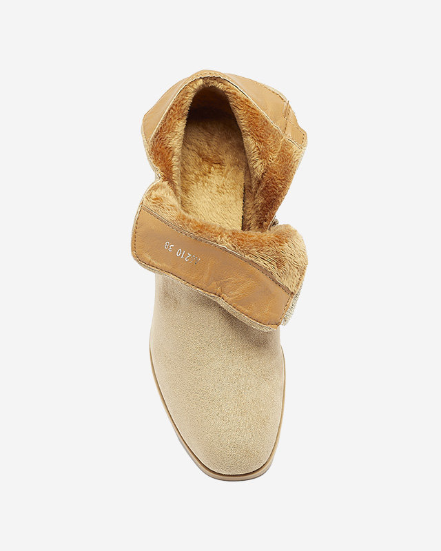 Dámské kozačky z ekokůže ve velbloudí barvě Frenas - Obuv