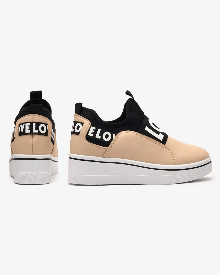 Světle hnědá dámská nazouvací sportovní obuv se skrytou kotvou Dasesa- Footwear