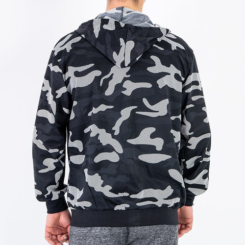 Чорний чоловічий світшот в стилі камуфляж - Одяг