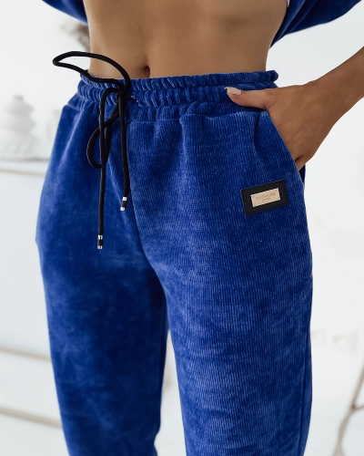 Комплект жіночих ребристих світшотів Royalfashion Cobalt