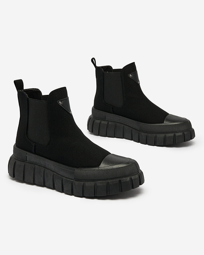 Royalfashion Чорні жіночі високі кеди Nexeri