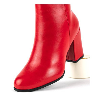 Červené boty na vyšší pozici Pekan - Obuv