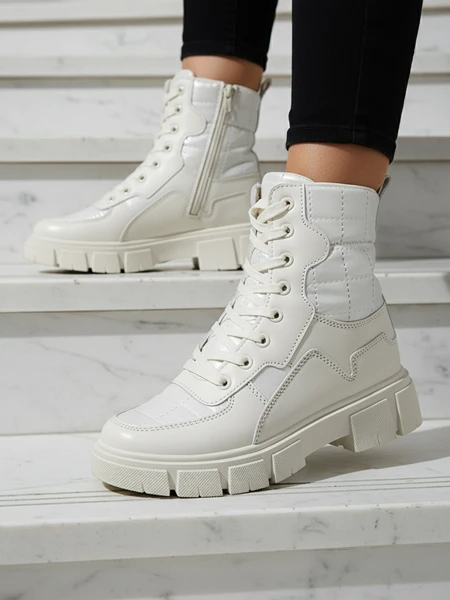 Calista Dámská Obuv Módní Ploché Krémové Kotníkové Boty