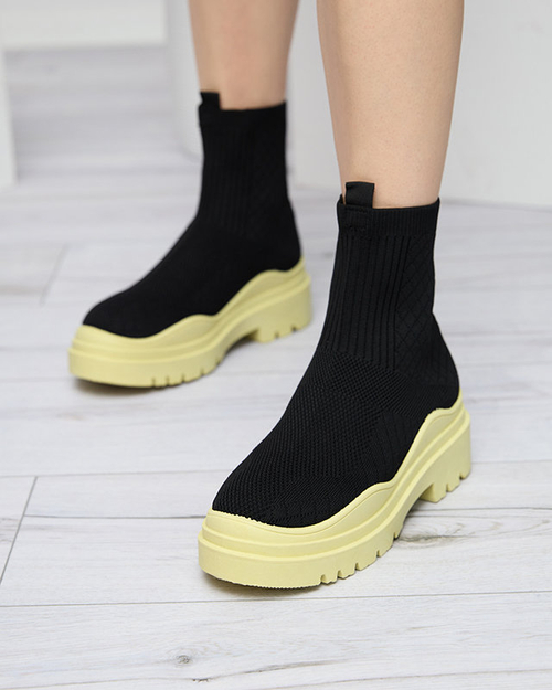 Чорно-жовті жіночі чоботи Seritis