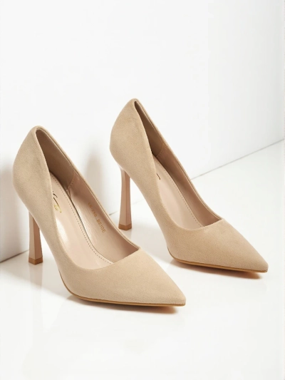 Dámské lodičky na jehlovém podpatku z eko semiše Belunika