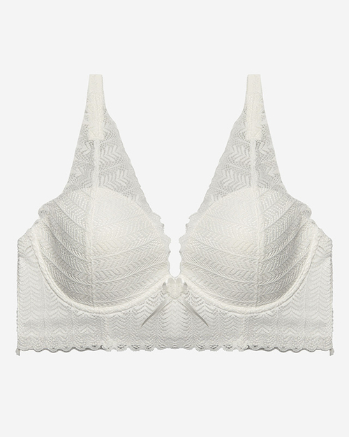 Кремовий мереживний бюстгальтер