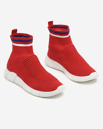 OUTLET Červené dámské vysoké kotníkové sportovní boty značky Deloni - Footwear