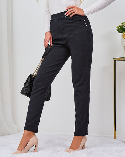 Royalfashion Чорні жіночі лосини PLUS SIZE