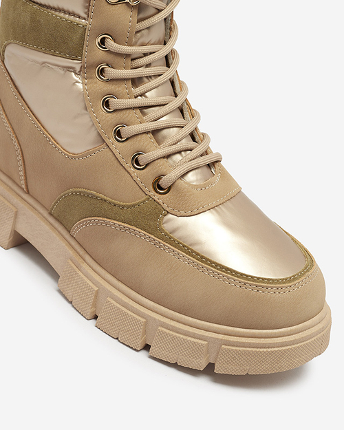 Світло-коричневі жіночі утеплені черевики-трапери Kasemi-Footwear