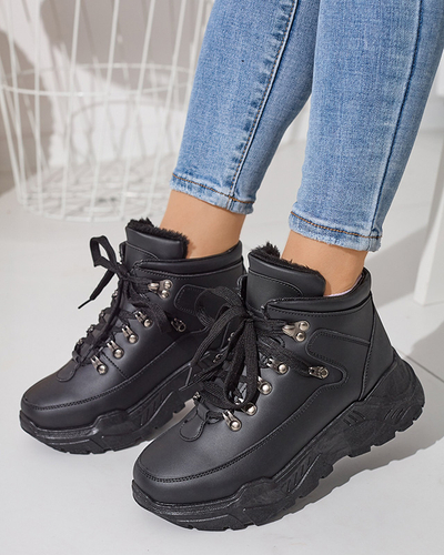 Černé sněhule z ekokůže od Rueq- Footwear