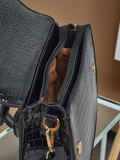 Лакована маленька жіноча сумочка з еко шкіри Veluna