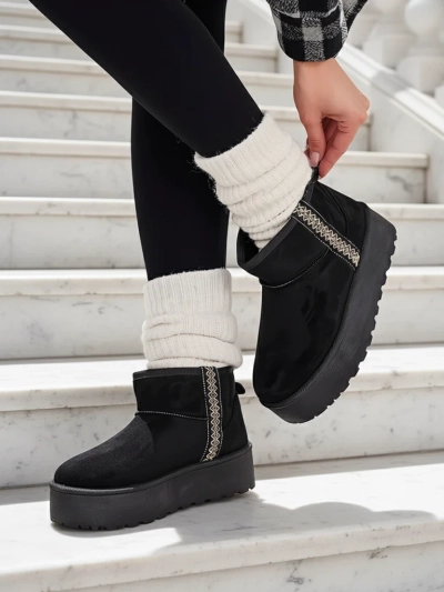 Рояльфэшн Короткі жіночі сніжні чоботи а'ля Халузі