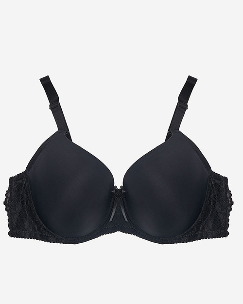 Жіночий чорний однотонний бюстгальтер з мереживом - Нижня білизна