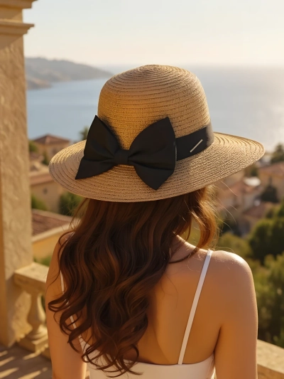 Royalfashion Dámský slaměný klobouk Belle Stuha