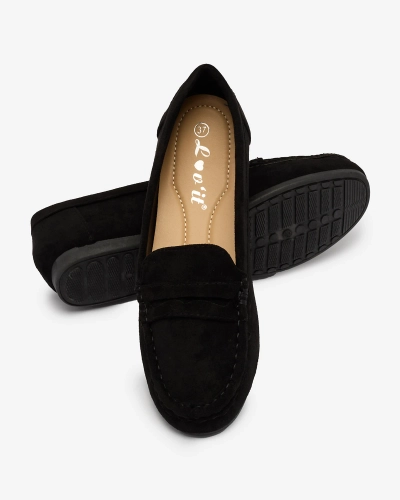 Royalfashion Жіночі мокасини з екозамші чорного кольору Ziffig