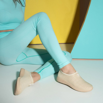 Béžové dámské návleky na tenisky Smegin - obuv