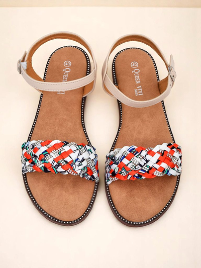 Royalfashion Dámské sandály na ploché podrážce ColorStrap