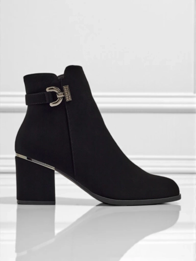 Dámské kotníkové boty z eko kůže na sloupku Ruvina