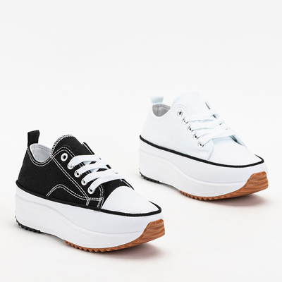 Чорні жіночі кеди на платформі Trenicso