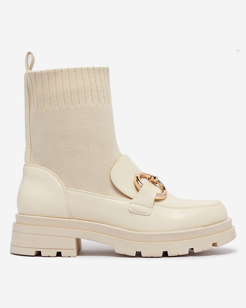 Кремові жіночі чоботи з декором Cexi - Взуття
