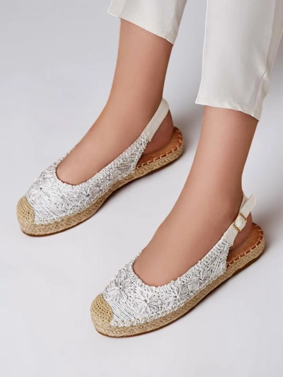 Royalfashion Dámské espadrilky s ozdobnou výšivkou