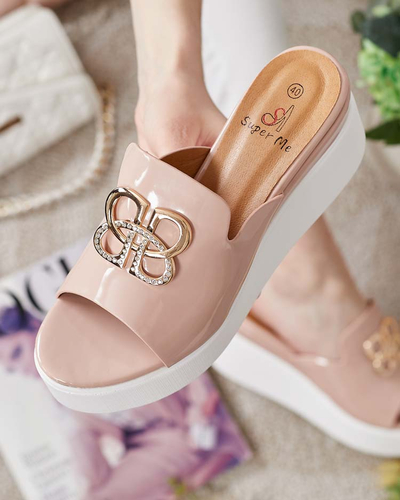 Royalfashion Lakované dámské žabky na Sailla